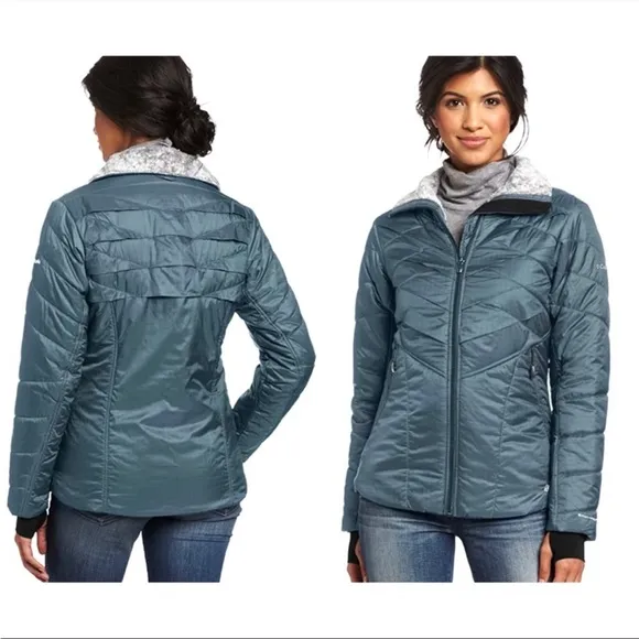 Columbia Kaleidaslope ll Ripstop Omni Heat Jacket Sz Small Metal Blue - Image 2