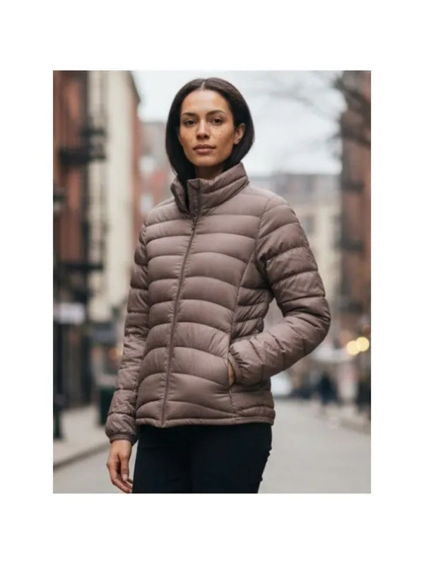 Uniqlo Ultra Light Down Packable Puffer Jacket Greige Champagne L Quiet Luxury - Image 2