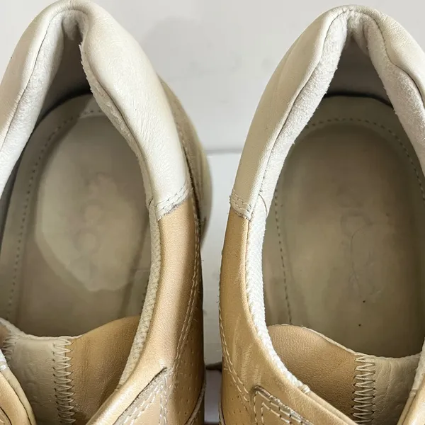 ECCO Tan Leather Suede Walking Shoes Womens‎ 38 Arch Support Sneakers 045193 - Image 5