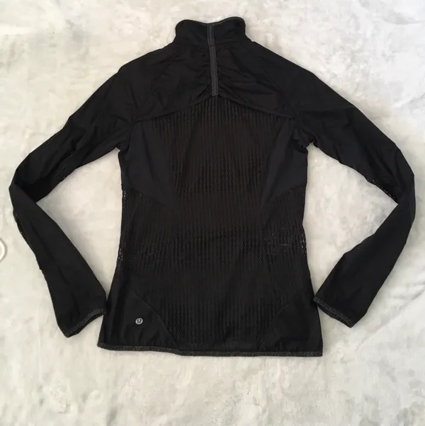Lululemon Mesh Back Full Zip Women’s Black Jacket Size 4 - Image 8