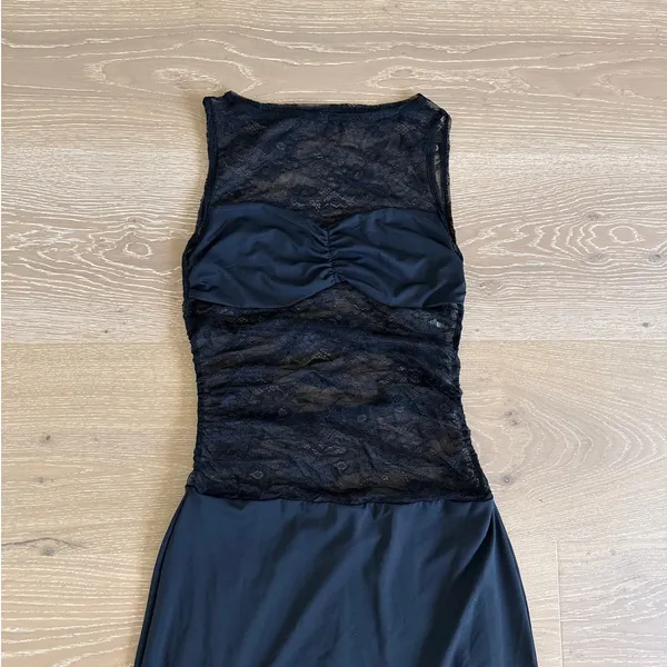 Peppermayo Maxi Dress Lace Sleeveless Wesley Size US 6 Black - Image 2