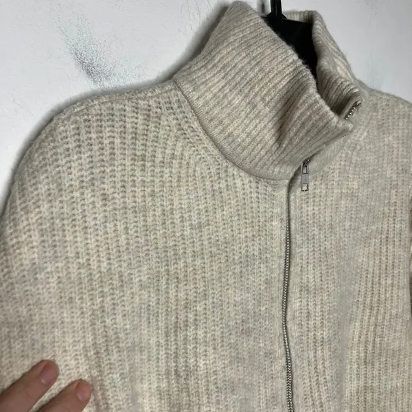 Vince Camuto half zip sweater cream cozy neutral trendy‎ women's size medium - Image 3