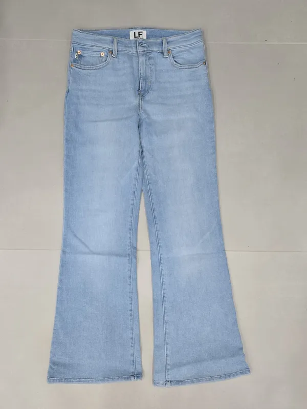 Lovers + Friends Light Blue High-Rise Wide-Leg Jeans Size 27 - Image 4