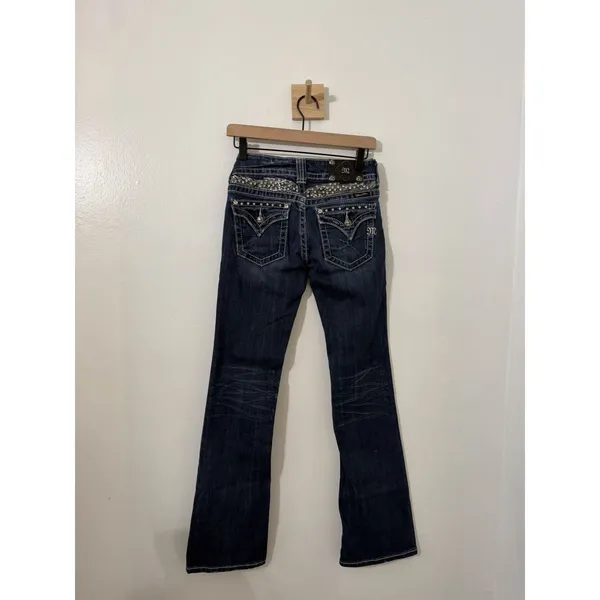 Miss Me JP5011-41 Bootcut Jeans Size 26 Y2K Western Bling Rhinestone Embellished - Image 4