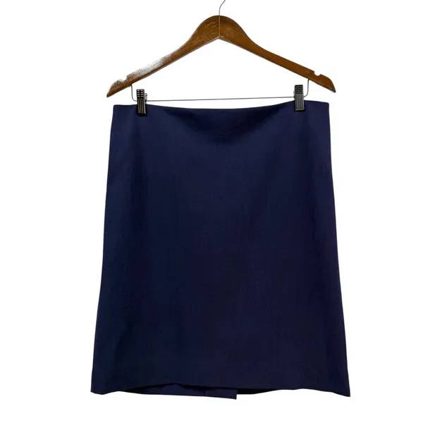 MM.Lafeur Navy Blue Straight Skirt Classic Work Office Career Wear Size 12 - Image 2