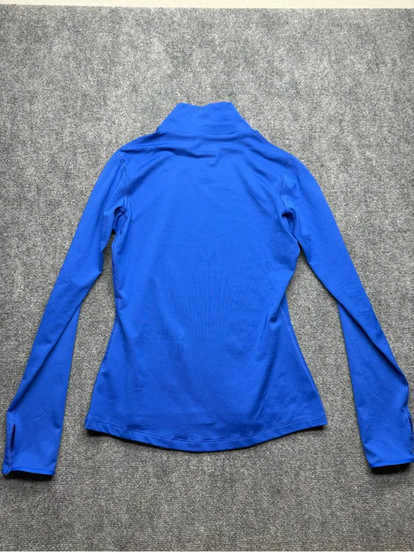 Nike Women's Medium Royal Blue Long-Sleeve Dri-FIT Mock Neck Top - Image 7