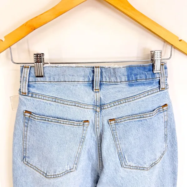 Abercrombie & Fitch Jeans Women 27/4R Lt Wash Curve Love 90s Straight Split‎ Hem - Image 6