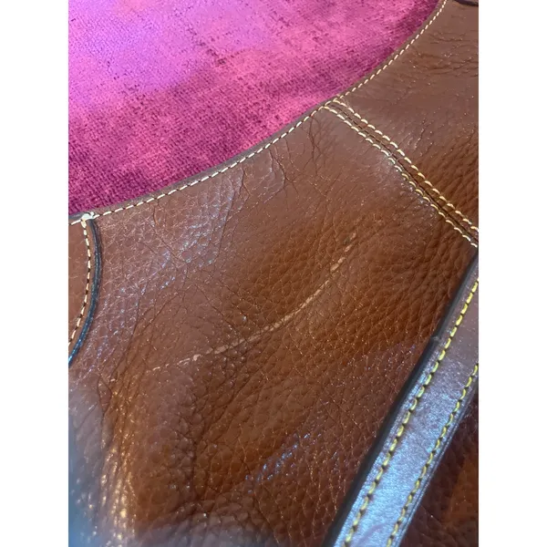 DOONEY & BOURKE Frederica Bag Pebbled Leather Tan Purse Shoulder / Crossbody - Image 9