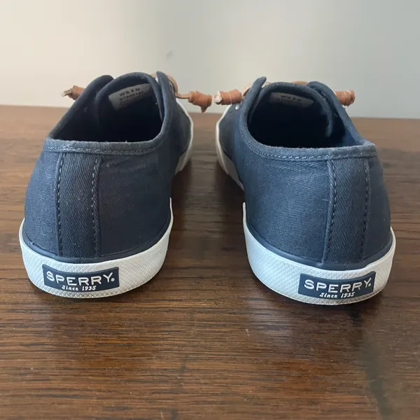 Women’s Sperry Navy Blue Canvas Sneakers - Image 5
