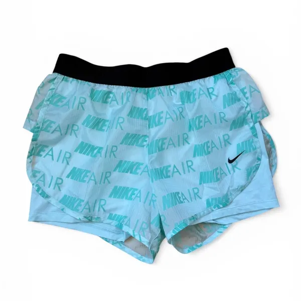Nike Air 2-in-1 Athletic Running Shorts Lined Mint Green Womens Size Medium - Image 2