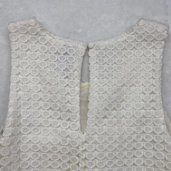 Alya Dress Womens XS White Lace‎ Sleeveless Asymmetrical Scoop Neck layered - Image 9