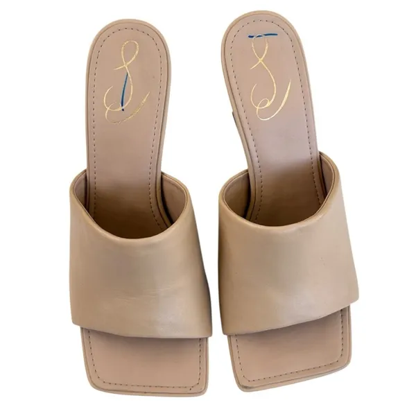 EUC Sam Edelman Leather Carmen Square Toe Flared Heel Sandals Size 9.5 - Image 2