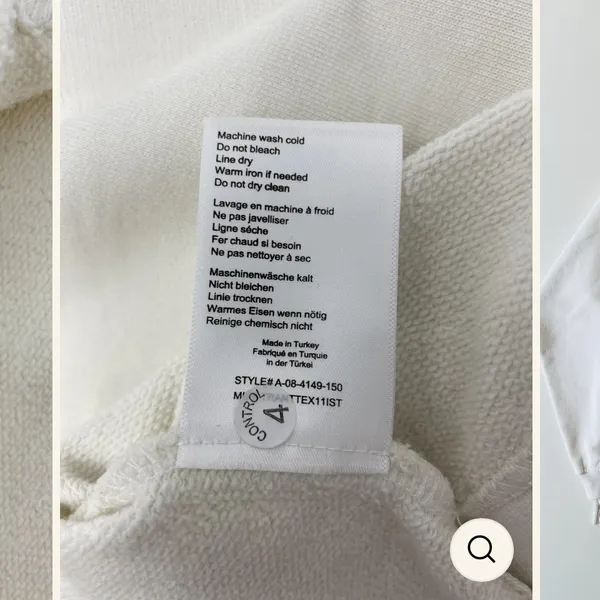 ANINE BING TATUM POLO SWEATSHIRT IN IVORY REVOLVE $200 casual logo winter - Image 8