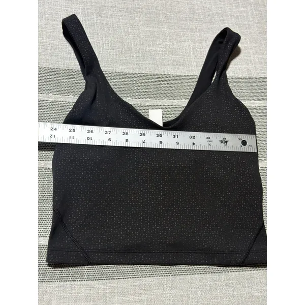 Lululemon Align Tank Top Black Nulu Cropped Yoga Bra Top Size 4 m - Image 2