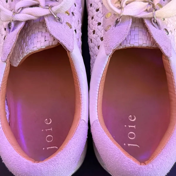 Joie Woven Platform Sneakers Womens 38.5 US 8.5 Basket Wear Flatform Lace Up Shoes - Image 2
