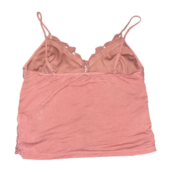 Pink Y2K Lace Camisole Floral M Boho Romantic Cottagecore Balletcore Whimsigoth - Image 2