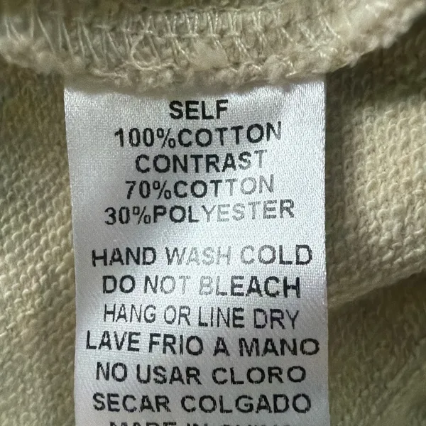 Easel Oversized Flower Patchwork Terry Knit Sweatshirt in Beige Size S - Image 6