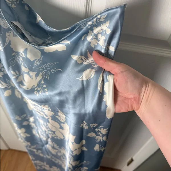 Reformation Vivi Silk Dress in Aliso Blue Floral 8 - Image 6