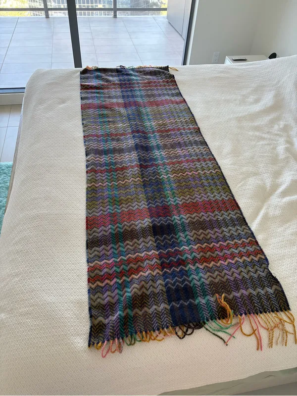 Natural Life Multicolor Chevron Zigzag Oversized Scarf Wrap Shawl Fringe - Image 3