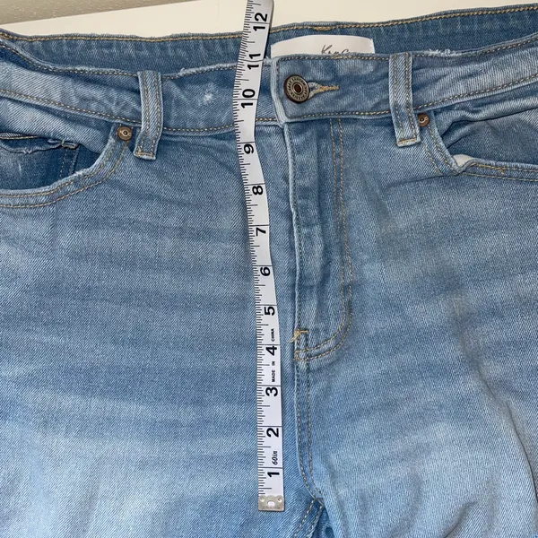 KanCan Norinne Light Wash High Rise Ripped Straight Leg Jeans - Image 10