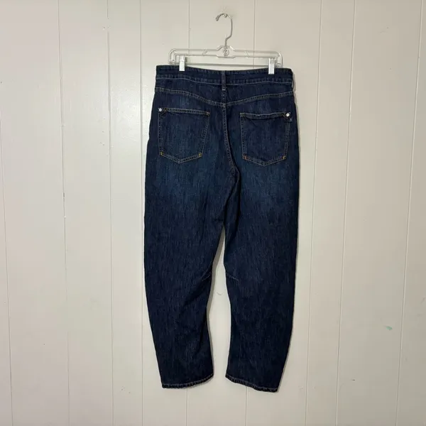 Pilcro The Bow Boyfriend Jeans Anthropologie Dark Wash Distressed Size 31 - Image 10