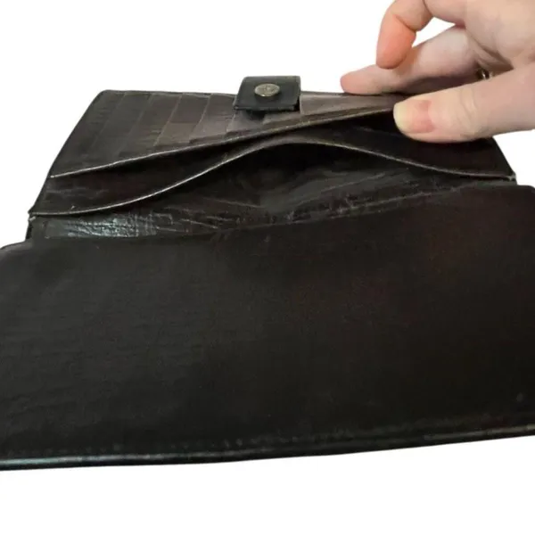 Gucci continental wallet lightning bolt in Navy w/COA vintage Rare - Image 11