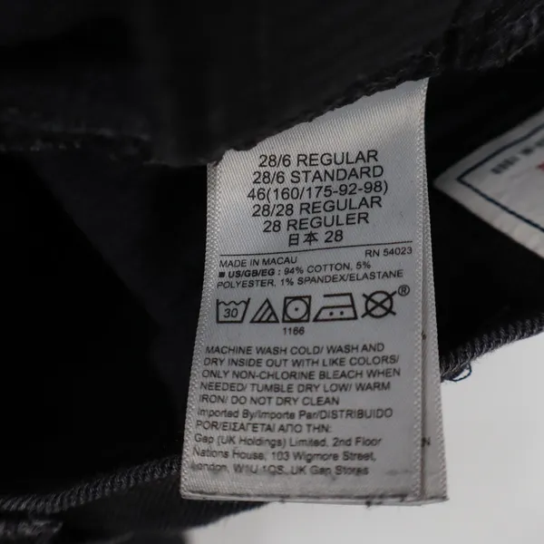 Gap Flare Jeans Womens 28/6 Charcoal Gray Denim Cotton Stretch Pockets High Rise - Image 3