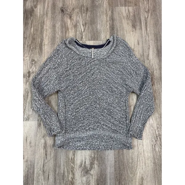 Free People Bright Lights grey marled knit sweater Size XS‎ - Image 2