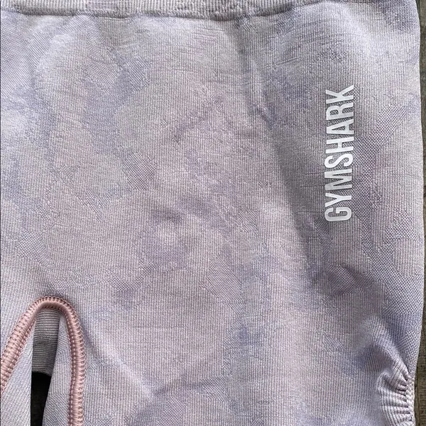 Woman’s Small Gymshark Lavender Bike Shorts with Seamless Waistband Outdoors - Image 2