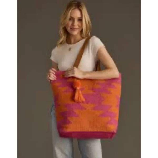 Panache‎ Boho Gypsy Long Large Lima Tote Aztec Southwestern Tapestry - Image 12