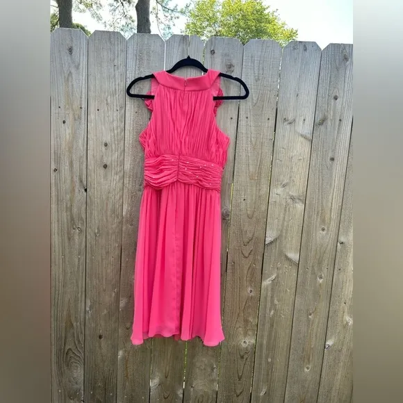 JS Boutique Barbie pink formal dress ruffle size 4 rhinestone‎ prom dance - Image 11