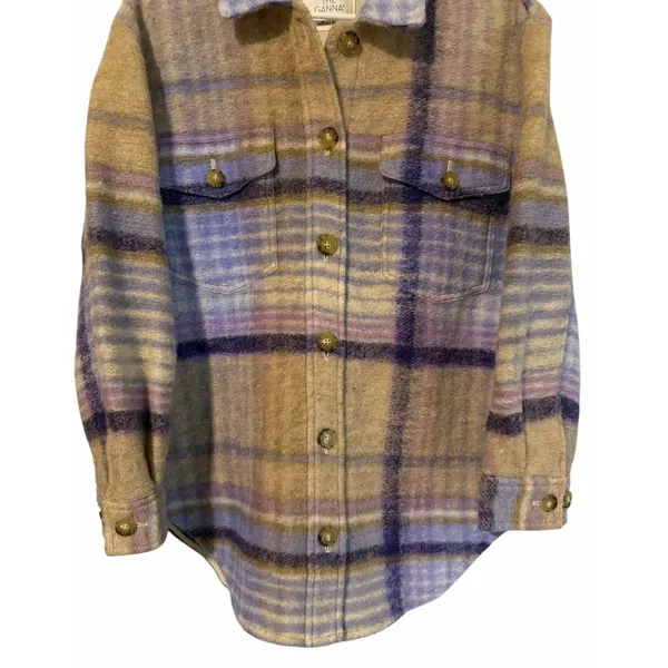 Wilfred Free Aritzia The Ganna Shirt Jacket‎ Elaine Violet Purple Women's Size M - Image 5