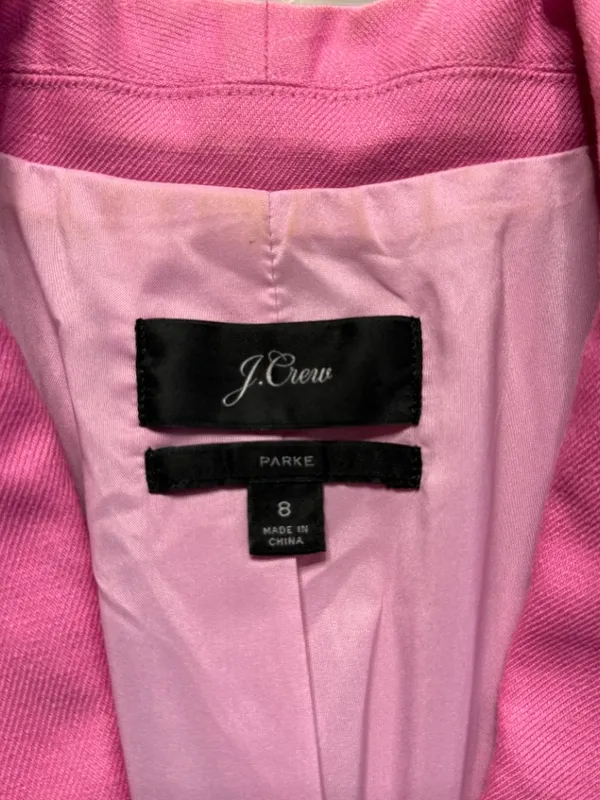 J. Crew Parke Blazer in Stretch Linen Women's 8 Vivid Fuchsia Career Preppy Chic - Image 11