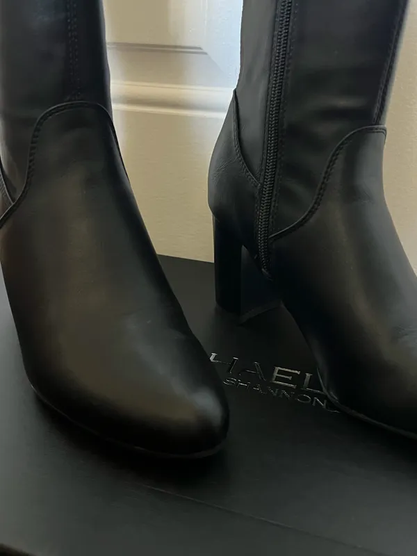 Michael by Michael Shannon: Women's Tall Black Dress Boots Sz 6.5 - Image 4