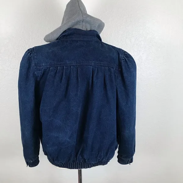 Vintage Dawn 90s denim jacket with built-in hoodie L‎ - Image 11