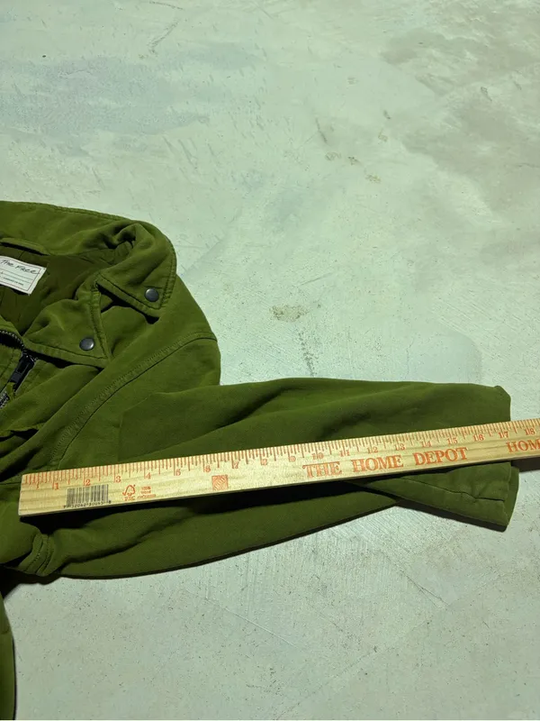 Free people we the free rebel knit oversized Green Women's Moto Jacket large - Image 6