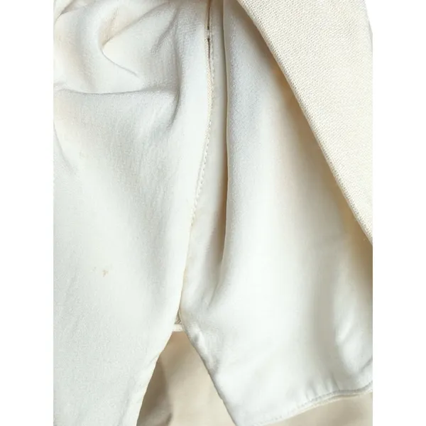 Khaite Tate Square Neck Cream Mini Dress Size 6 - Image 12