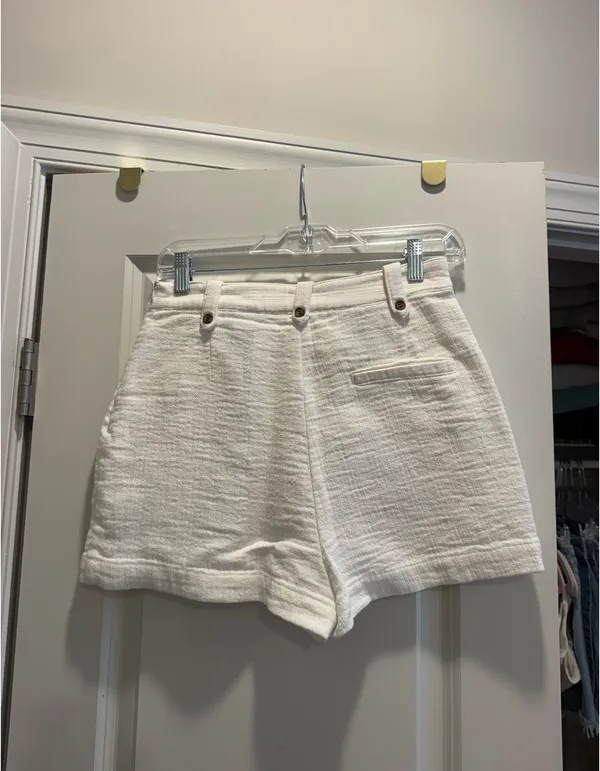 ZARA Denim Mini Skirt White - Image 2