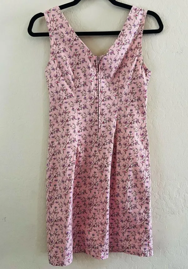 Vintage Studio Floral Pink Dress sz S - Image 5