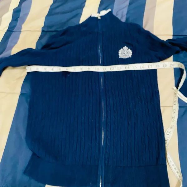 Ralph Lauren Navy and White Knit Top - Image 6