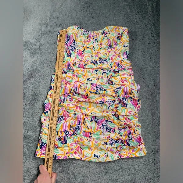 Hello Molly summer for love Multicolor floral Strapless Mini Dress small/4 - Image 4