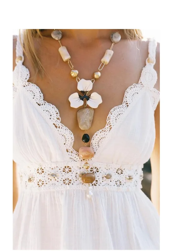Zara ZARA‎ COMBINED LACE TOP WITH BEADS, WHITE - Image 2