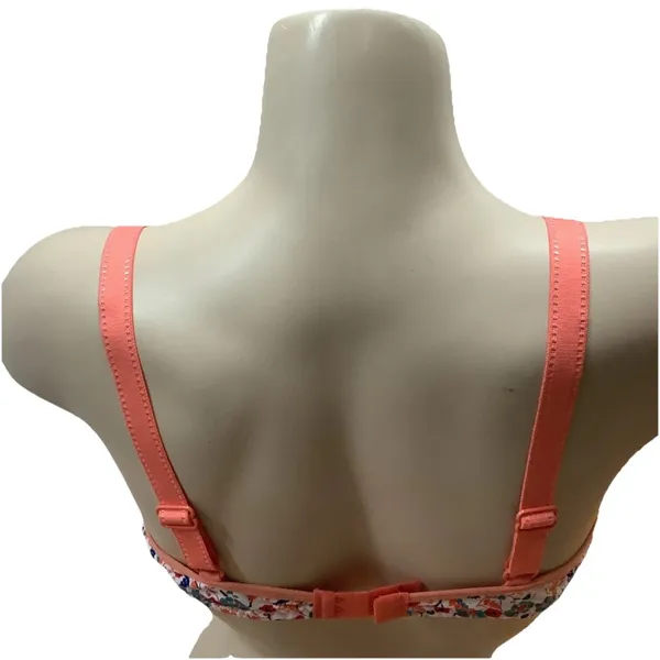 Massam Size Large Peach Floral Lace Underwire Bra. Made in Brazil New. - Image 3