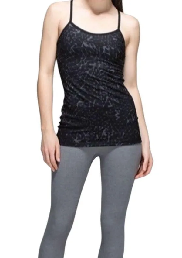 Lululemon Power Y Tank Luon Star Crushed Coal Black Black size 6 - Image 11