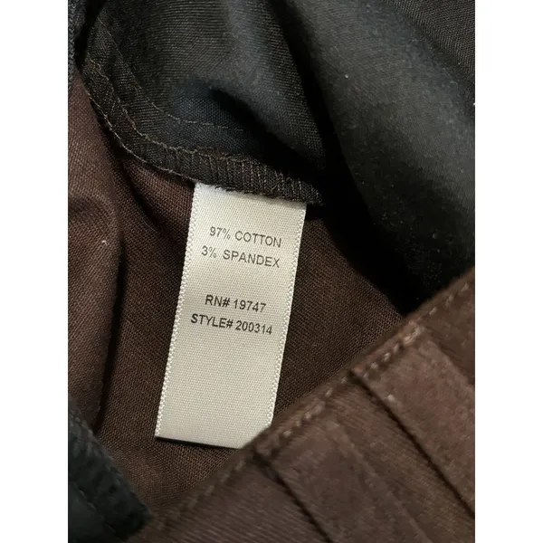Counterparts Brown Flat Front Pants Size 16 High‎ Rise Zip Elastic Band Waist - Image 5