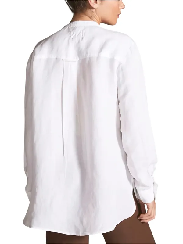 Anthropologie Pilcro Ruffled Placket Button Down Long Sleeve Shirt MEDIUM - Image 2