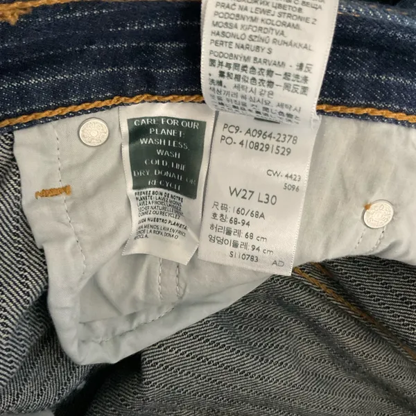 Levi's Low Pro Mid‎ Rise Straight Leg Jeans Size 27 - Image 6