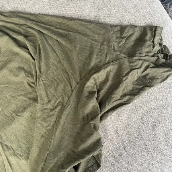 Aerie Oversized Dolman Sleeve Tunic Top Olive Green Women's Size L - Image 2