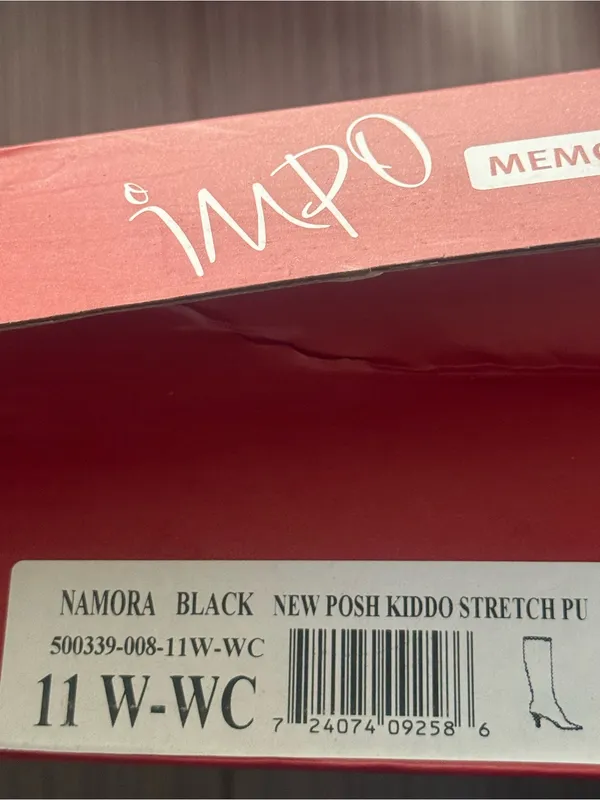Impo Namora Black Stretch Mid-Calf Boots Wide Calf Memory Foam 11W-WC NWB - Image 11