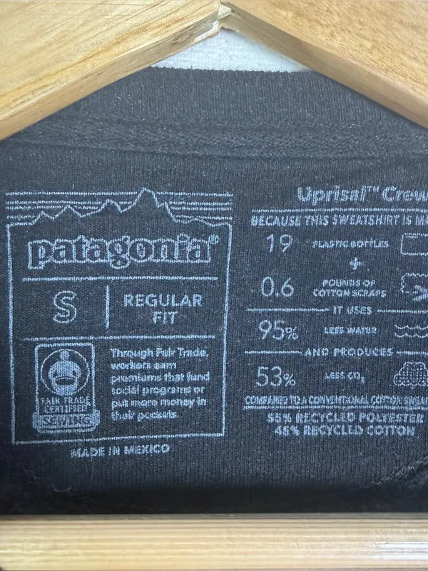 Patagonia Womens S Uprisal Crew Black Graphic Sweatshirt Gorpcore Outdoor Hiking - Image 5